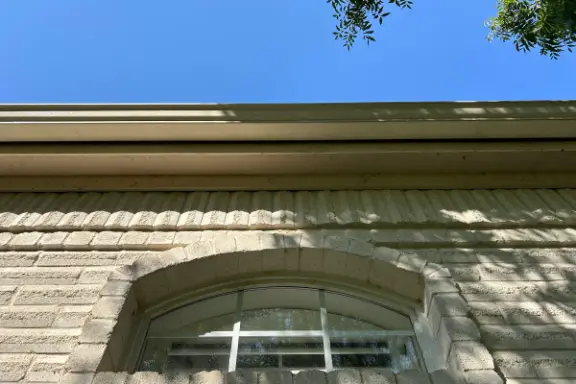 Gutter cleaning on a DFW home