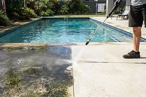 Pool Deck Cleaning Before and After
